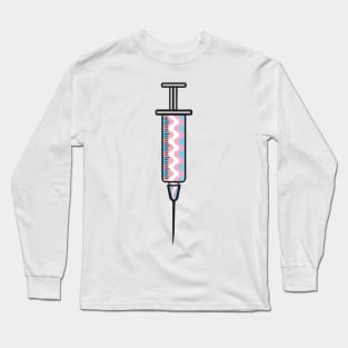 Trans Pride - Syringe - Shot Day Long Sleeve T-Shirt